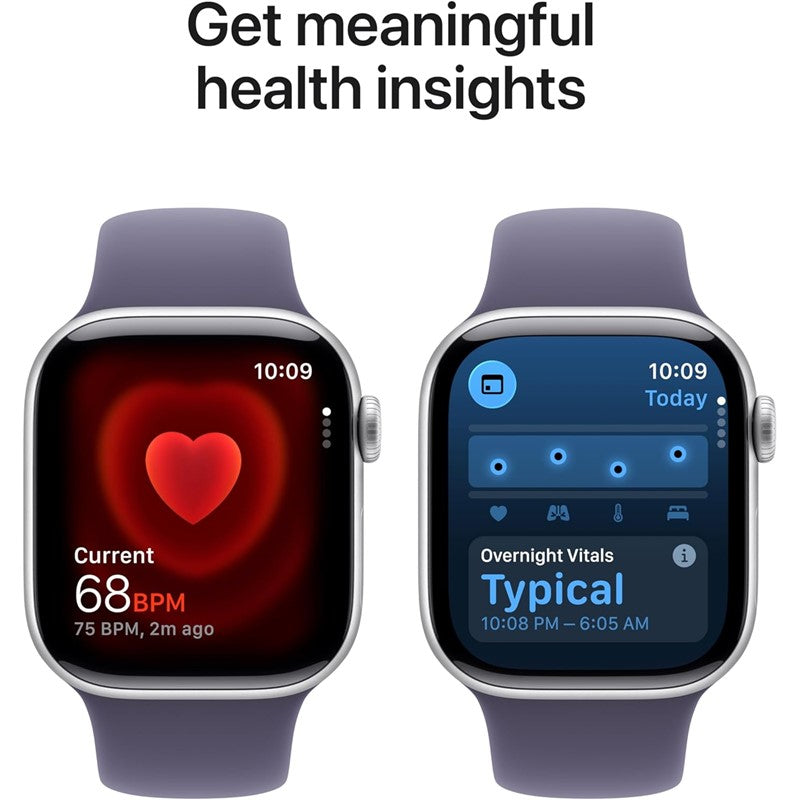 Apple Watch Series 11, 42mm, Silver Aluminium Case, Purple Fog Sport Band, (GPS) Apple Watch Series 11, 42mm, Silver Aluminium Case, Purple Fog Sport Band, (GPS)